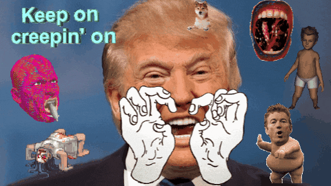 donald trump creep GIF by chuber channel