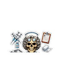 Skull Salud Sticker