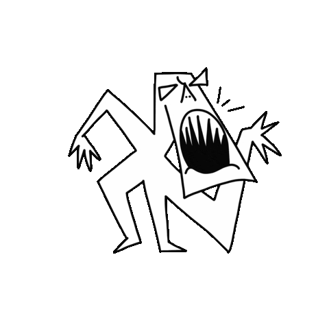 Monster Scream Sticker