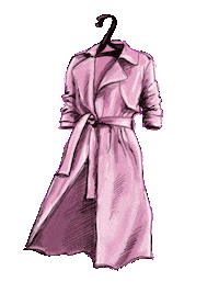 Pink Coat Sticker by Design_panova_elvira