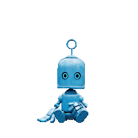 Robot Chilling Sticker by O2
