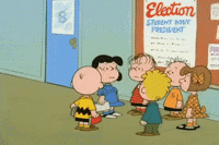 Youre Not Elected Charlie Brown GIF by Peanuts