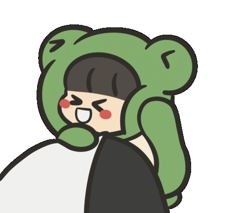 Tinyu_Gung giphyupload sticker frog spanking Sticker