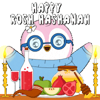 Happy New Year Penguin Sticker by Pudgy Penguins