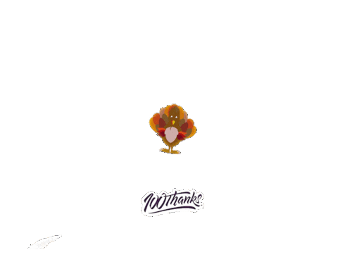 Happy Thanksgiving Turkey Day Sticker by 100Thanks