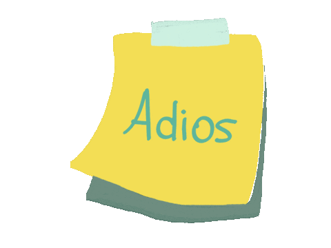 Post It Au Revoir Sticker by Alejandra Baiz