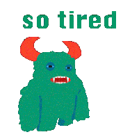 Tired Sleepy Sticker