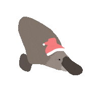 issvrt_ christmas australia aussie platypus Sticker