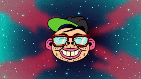 ianlaser giphygifmaker animation space laughing GIF