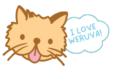 Speech Bubble Orange Cat Sticker by Weruva