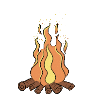 Illustration Fire Sticker
