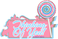 Thinking Of You Lollipop Sticker
