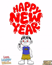 Happy New Year Fireworks GIF by Zhot