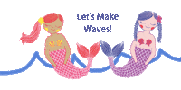 mermaid swimming Sticker by BBLittles
