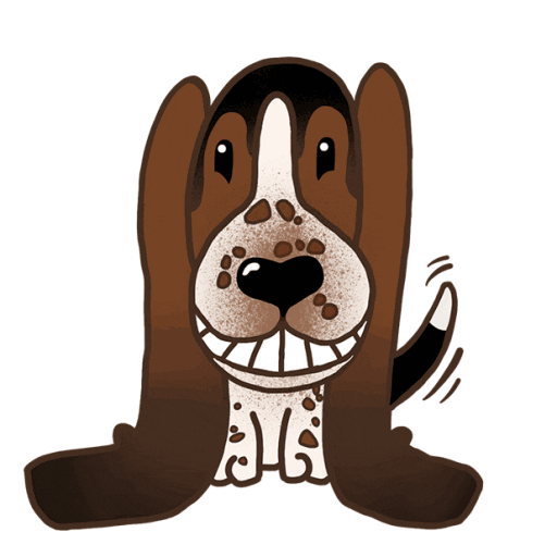 SuperTatouille giphyupload dog basset bassethound Sticker