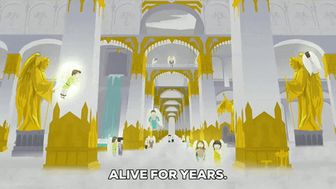 angels flying GIF by South Park 