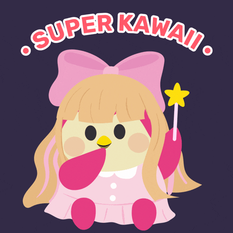 finchcare cute kawaii wink pretty GIF