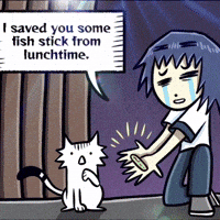 Fish Sticks Cat GIF