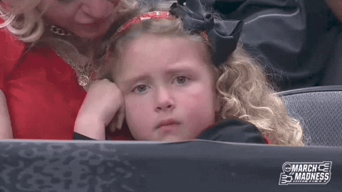 Sad Little Girl GIF by NCAA March Madness