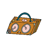 Playlist Boombox Sticker by Waavmakers