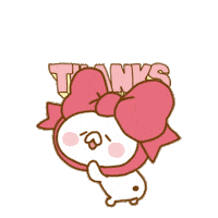 Thanks Thank You Sticker by Kcomics