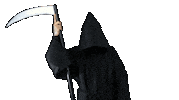endlich-tod peace reaper sense scythe Sticker