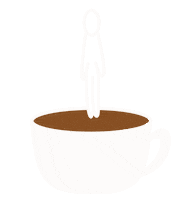 Tired Coffee Time Sticker