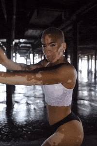 Winnie Harlow Beach GIF by LorenzoTheGawd
