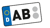 Ab Kennzeichen Sticker by Bayerischer Untermain