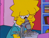 lisa simpson science experiment GIF