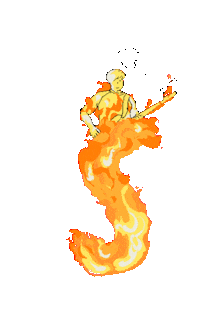 Pixel Fire Sticker