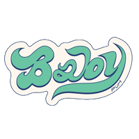 estudio_pum sticker baby lettering Sticker