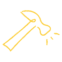 Construction Hammer Sticker by Nasse