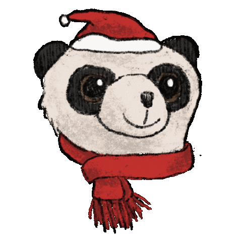 Christmas Panda Sticker