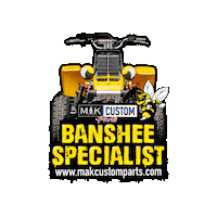 makcustom bee bumblebee bikelife banshee Sticker