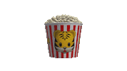 3D Popcorn Sticker by ATOM TOKYO