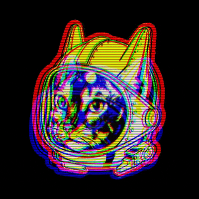 6DS giphygifmaker astro cat GIF