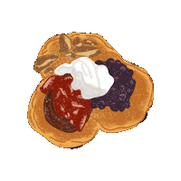 bubbysnyc nyc banana pancakes blueberry Sticker