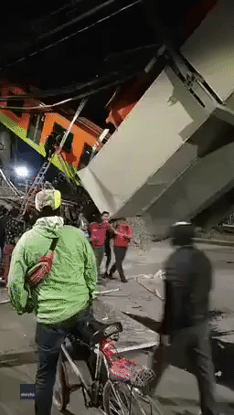 Survivors Helped From Wreckage After Deadly Mexico City Overpass Collapse