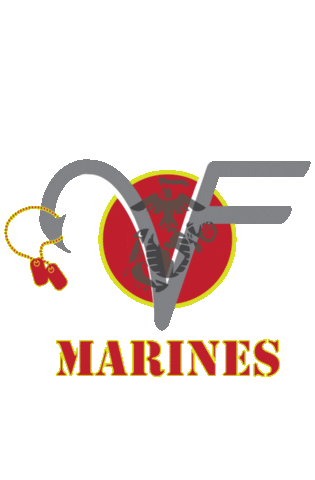 Us Marines Fishing Sticker by VETS FISH
