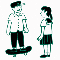 junichkato love kickflip 恋 スケトボド GIF