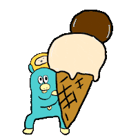 Happy Ice Cream Sticker by Gunmaunofficial