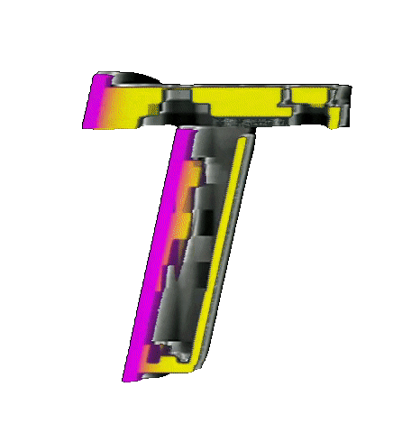 Glitch Alphabet Sticker by #BASILIO
