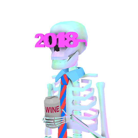 new years skeleton GIF by jjjjjohn