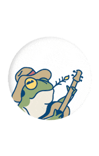 Guitar Frog Sticker by Life is Good