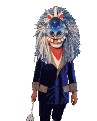 GletscherflehHofier blau einhorn fasnacht fastnacht Sticker