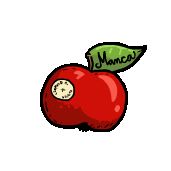 Apple Fruit Sticker by Streamarnica