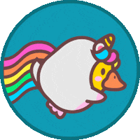 fomoduck rainbow nft pride colorful Sticker