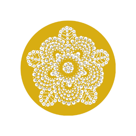 dotsdesign yellow dots blossom bloem Sticker