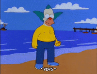 bart simpson beach GIF